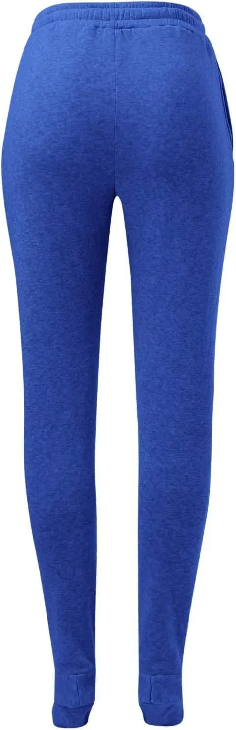 Women's Fleece Lined Leggings Elastic Waisted Outdoor Running Casual Drawstring Ultra-Soft Lounge Joggers Sweatpants