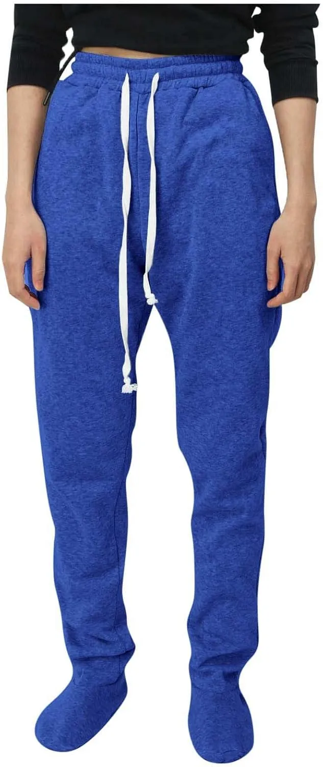 Women's Fleece Lined Leggings Elastic Waisted Outdoor Running Casual Drawstring Ultra-Soft Lounge Joggers Sweatpants
