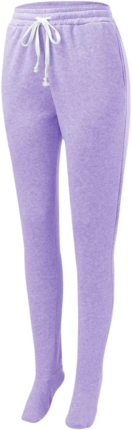 Women's Fleece Lined Leggings Elastic Waisted Outdoor Running Casual Drawstring Ultra-Soft Lounge Joggers Sweatpants