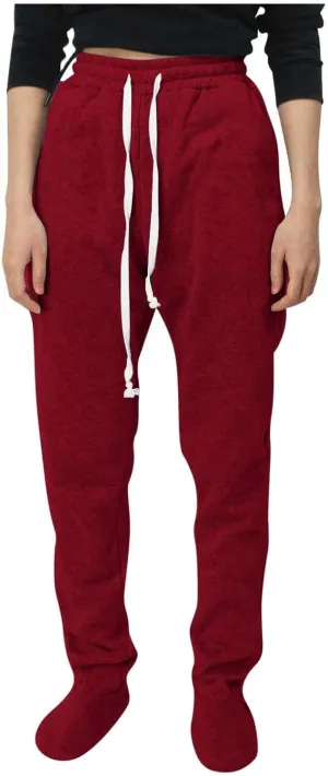 Women's Fleece Lined Leggings Elastic Waisted Outdoor Running Casual Drawstring Ultra-Soft Lounge Joggers Sweatpants