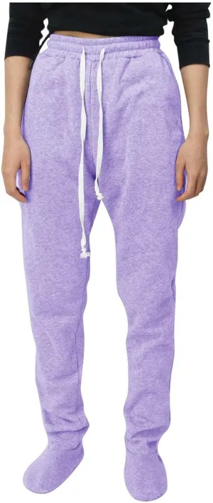 Women's Fleece Lined Leggings Elastic Waisted Outdoor Running Casual Drawstring Ultra-Soft Lounge Joggers Sweatpants