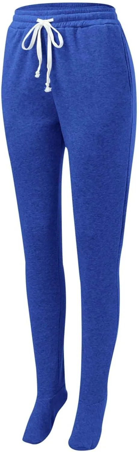 Women's Fleece Lined Leggings Elastic Waisted Outdoor Running Casual Drawstring Ultra-Soft Lounge Joggers Sweatpants