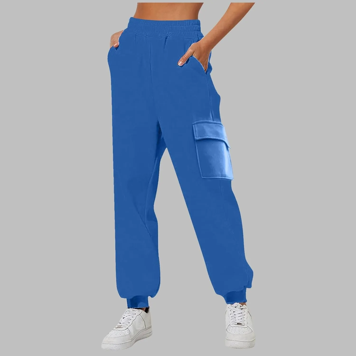 Women's Fleece Lined Sweatpants High Waisted Jogger Pants Warm Summer Workout Lounge Bottoms