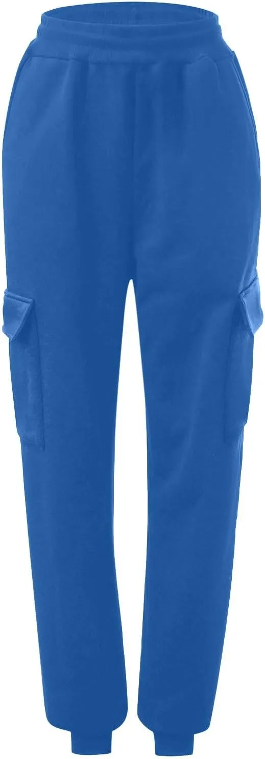 Women's Fleece Lined Sweatpants High Waisted Jogger Pants Warm Summer Workout Lounge Bottoms
