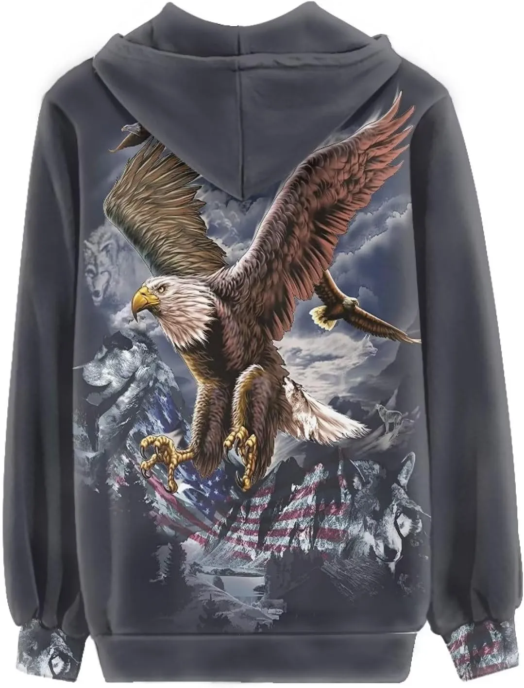 Women's Long Sleeve Hoodie with Smooth Zipper Casual Sweatshirt Y2K Hooded Cardigan Size XS-5XL