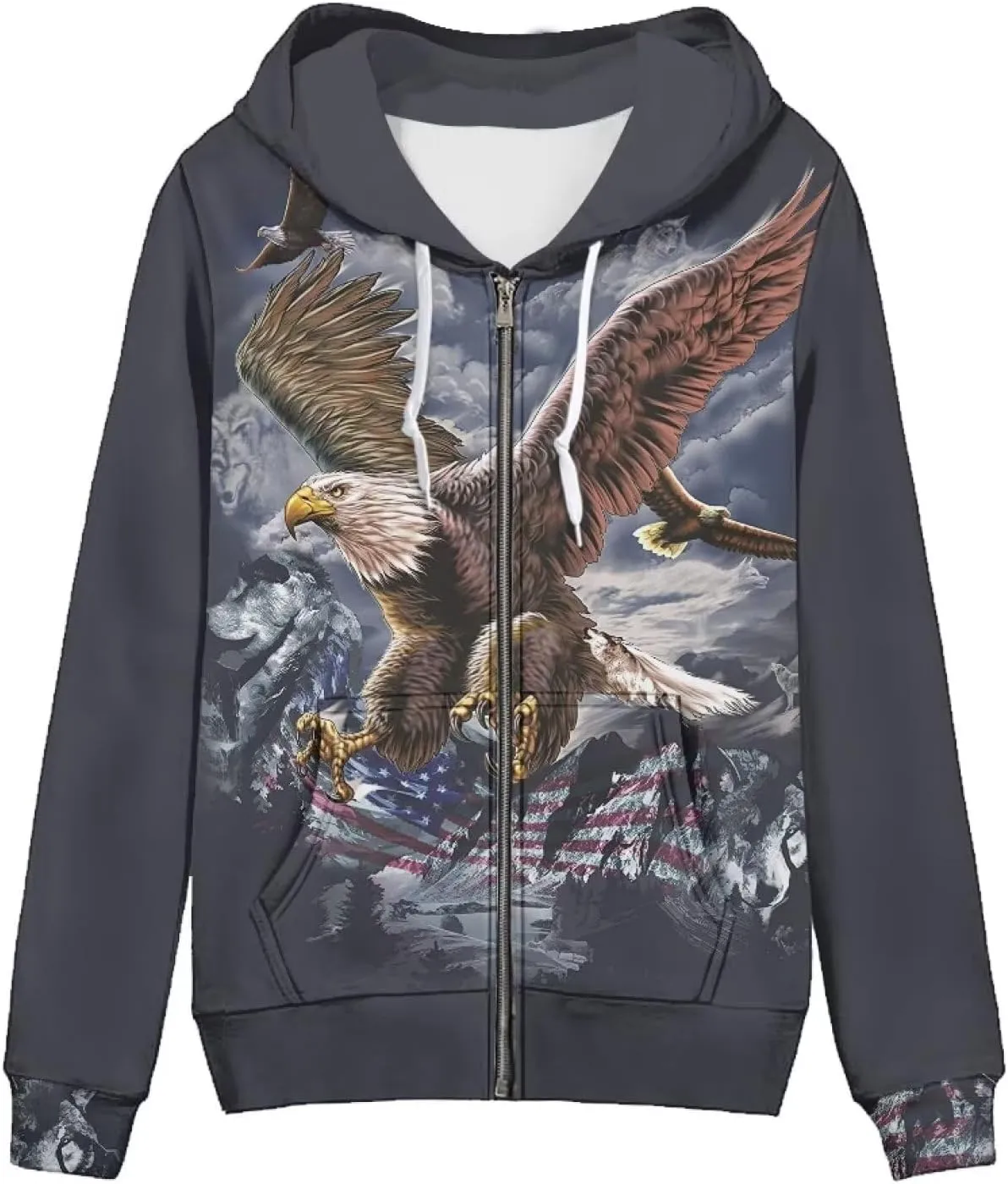 Women's Long Sleeve Hoodie with Smooth Zipper Casual Sweatshirt Y2K Hooded Cardigan Size XS-5XL