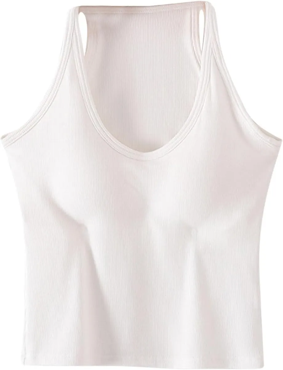 Women's Lounge Camisole Tank Tops Spaghetti Strap Rugular Fit Smooth Soft Athletic Workout Deep V Neck Tanks Shirts