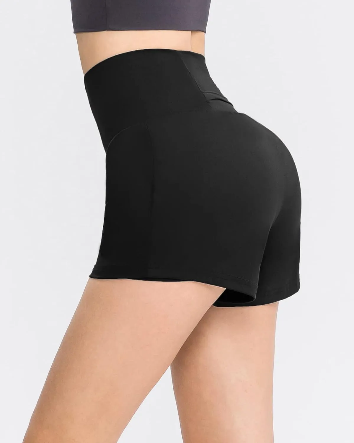 Women's Running Shorts High Waisted Sporty Workout Yoga Shorts Quick dry and Breathable Gym Athletic Shorts Pants