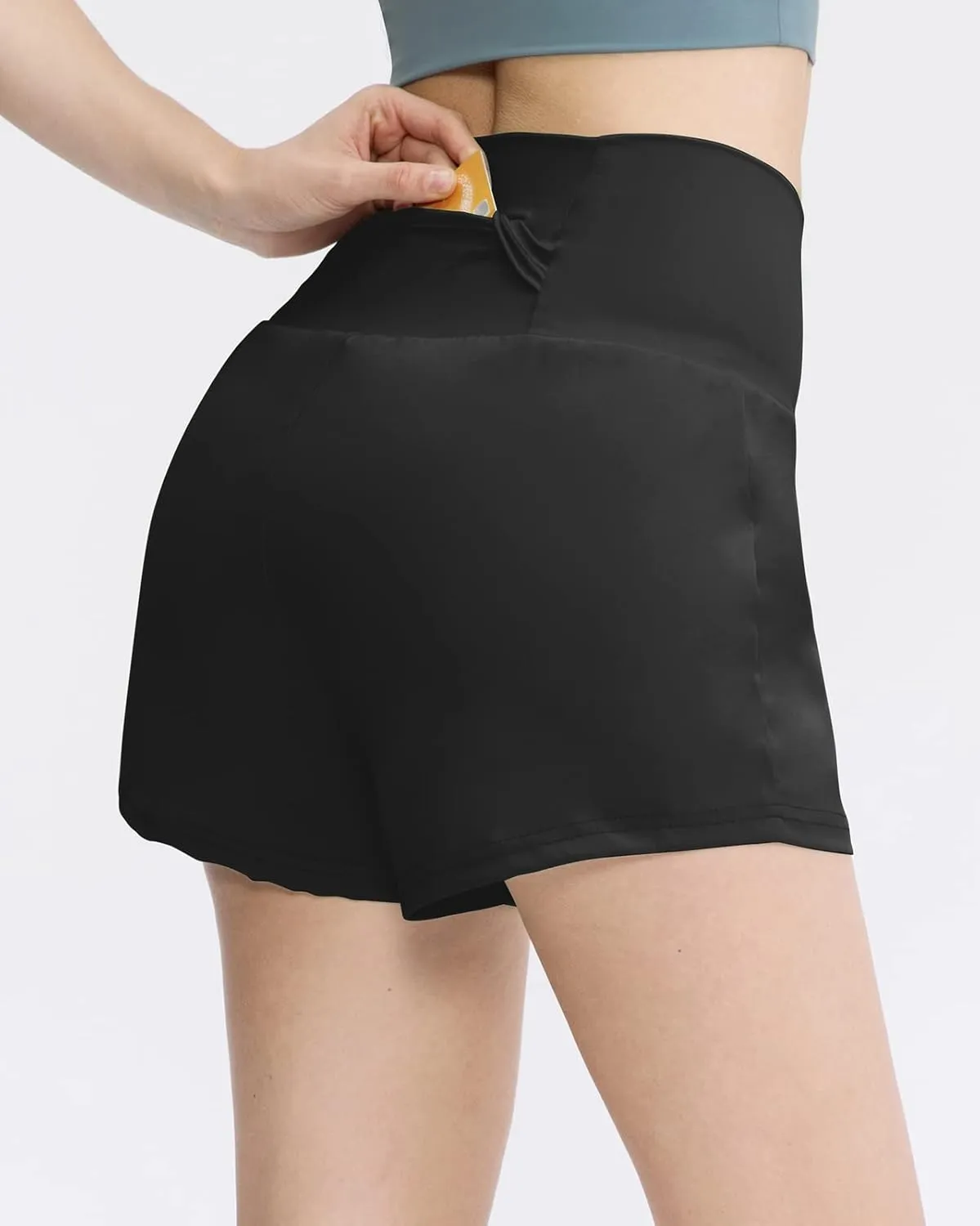 Women's Running Shorts High Waisted Sporty Workout Yoga Shorts Quick dry and Breathable Gym Athletic Shorts Pants