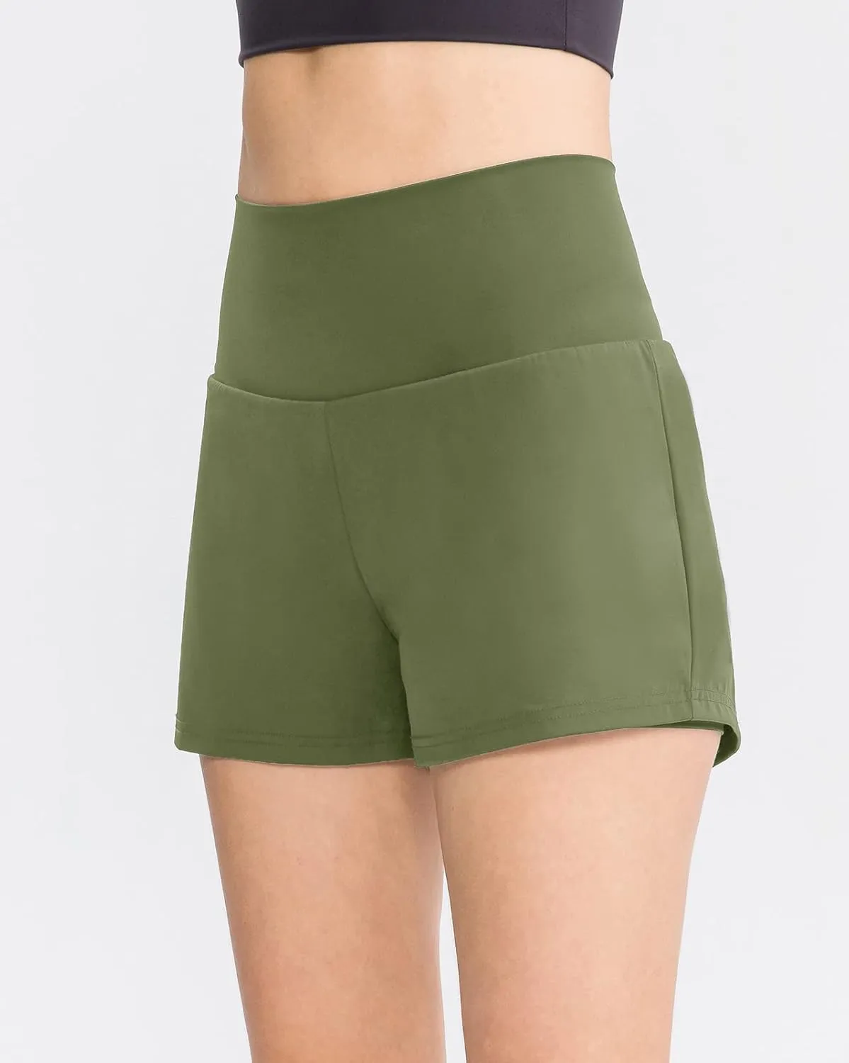 Women's Running Shorts High Waisted Sporty Workout Yoga Shorts Quick dry and Breathable Gym Athletic Shorts Pants