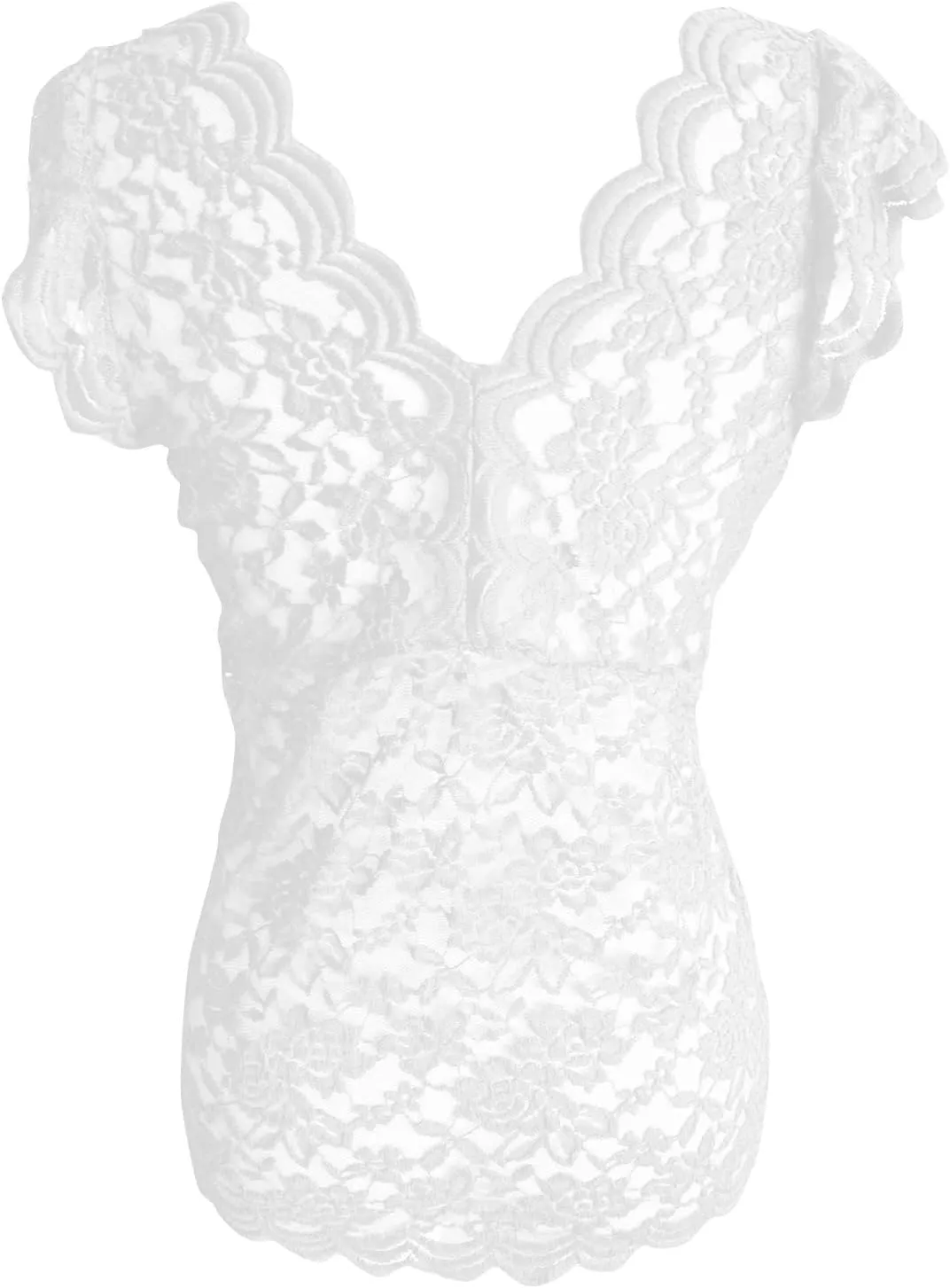 Women's Sexy Slim Blouse Lace V-Neck Sleeveless Shirts Evening Date Night Party Club Wear Solid Color Corset Tank Tops