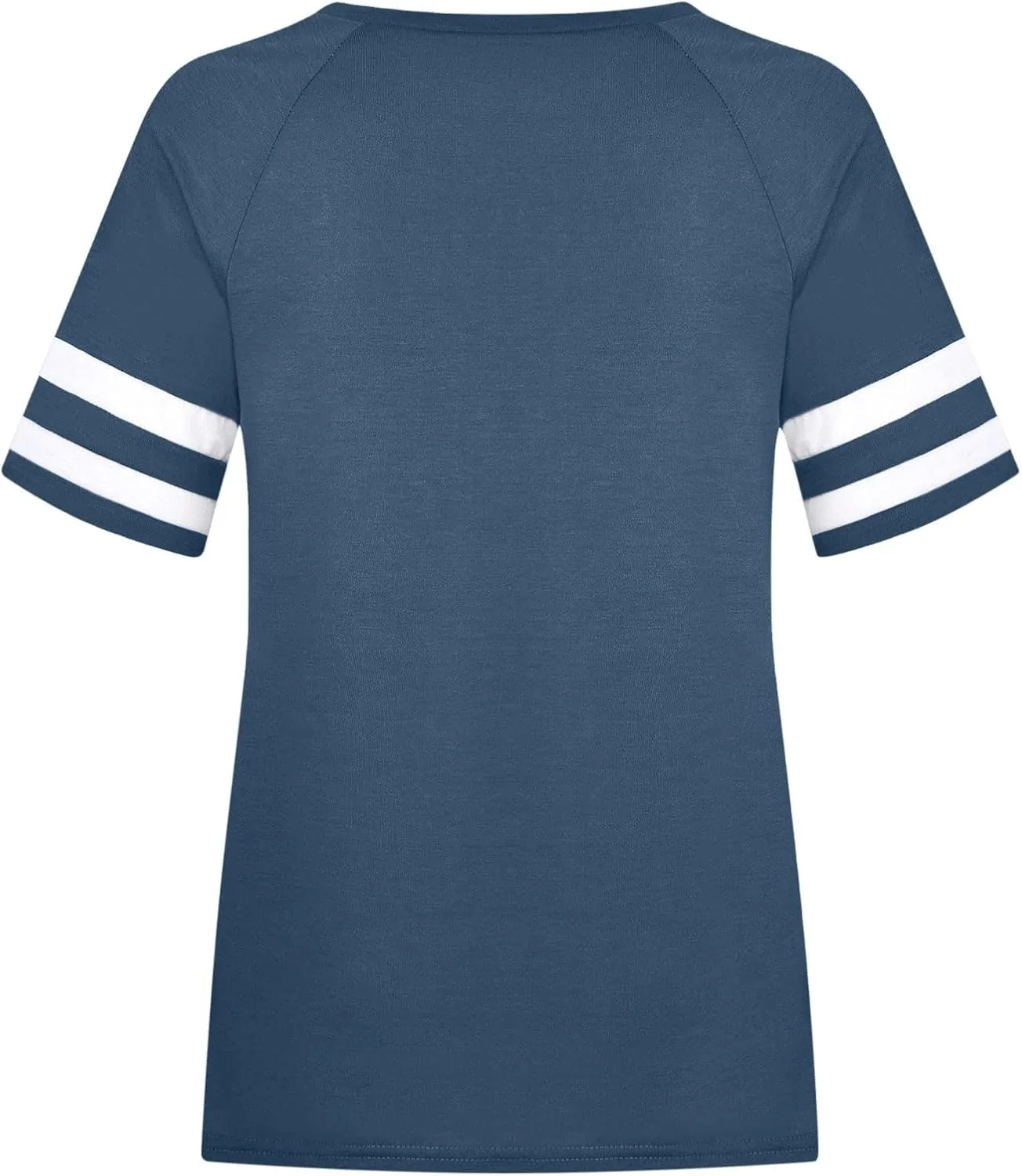 Women's Short Sleeve Plus Size T Shirts Loose Fit V Neck Color Block Tee Blouses 2025 Trendy Summer Oversized Tops