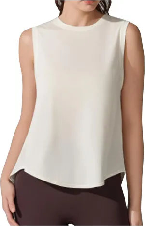Womens Sleeveless Workout Tees with Crisscross Hollow Out Back Stylish Summer Tank Tops for Yoga Loose Fitness Shirts