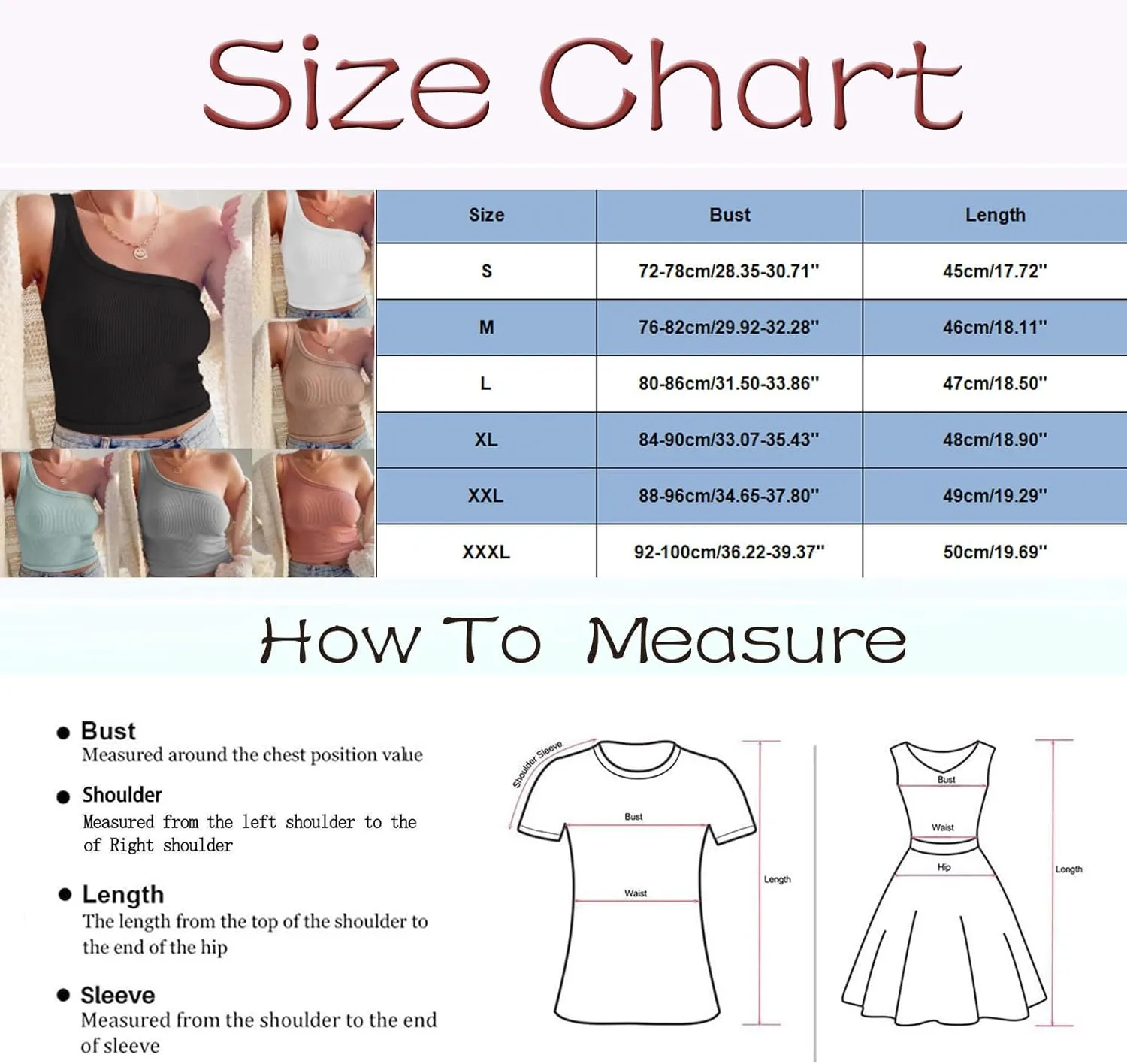 Women's Solid Color Short Bustier One Shoulder Camisole Tank Top T Shirt Stylish Casual Crop Top Halter Bodysuit