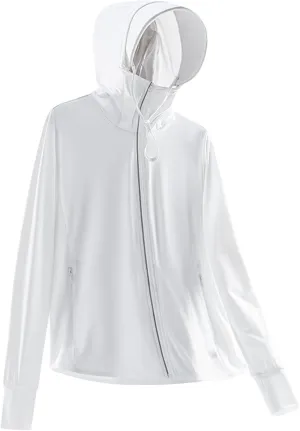 Women's Sun Protection Jacket Long Sleeve Zip Up Smooth Soft Comfort Gym Hoodies Trendy Lightweight UPF50  Jackets