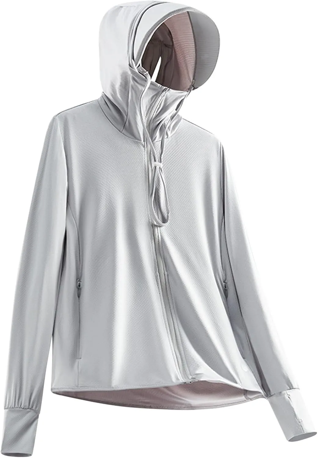 Women's Sun Protection Jacket Long Sleeve Zip Up Smooth Soft Comfort Gym Hoodies Trendy Lightweight UPF50  Jackets
