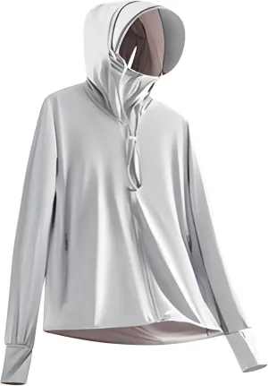 Women's Sun Protection Jacket Long Sleeve Zip Up Smooth Soft Comfort Gym Hoodies Trendy Lightweight UPF50  Jackets