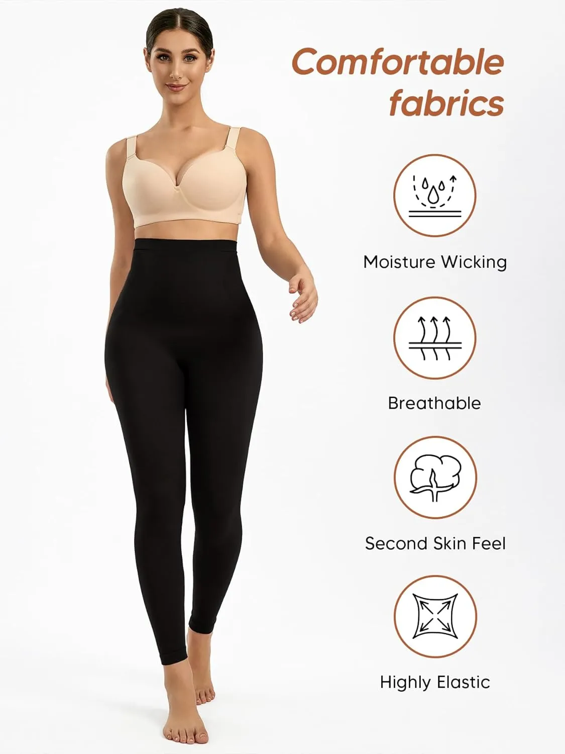 Womens Workout Leggings with High Waist Tummy Control, Buttery Smooth & Soft Seamless Activewear Leggings