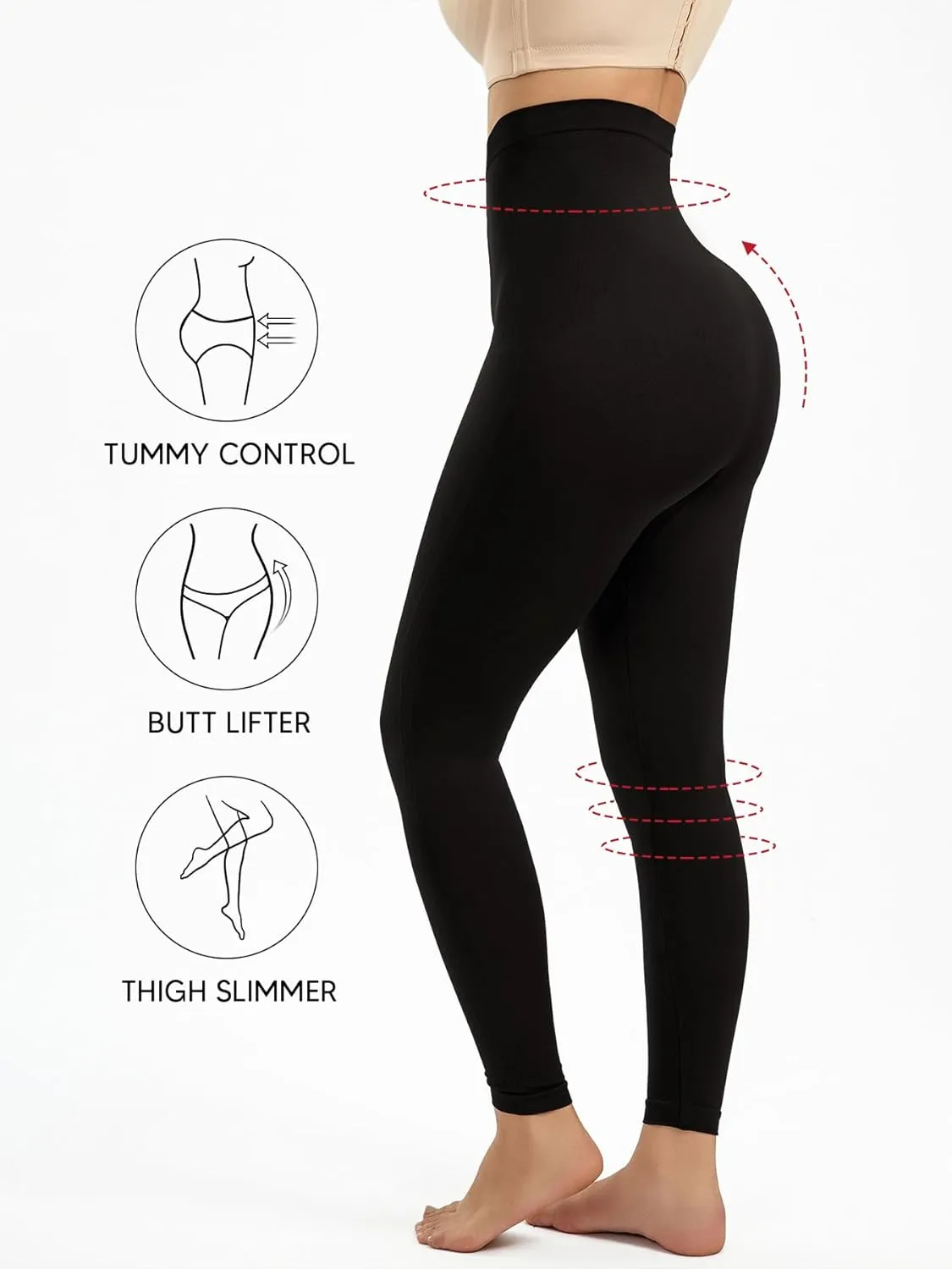 Womens Workout Leggings with High Waist Tummy Control, Buttery Smooth & Soft Seamless Activewear Leggings
