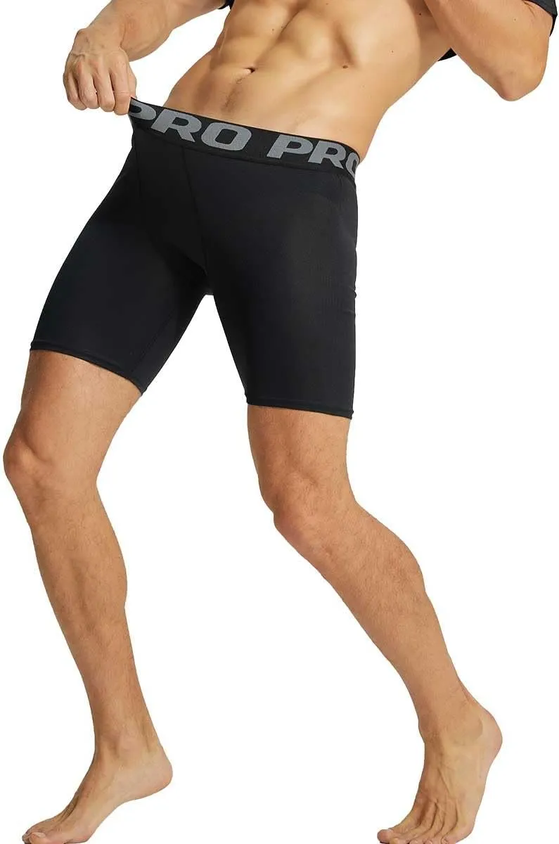 YUSHOW Mens Compression Shorts Quick Dry Spandex Shorts for Men Running Athletic Workout Underwear