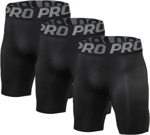 YUSHOW Mens Compression Shorts Quick Dry Spandex Shorts for Men Running Athletic Workout Underwear